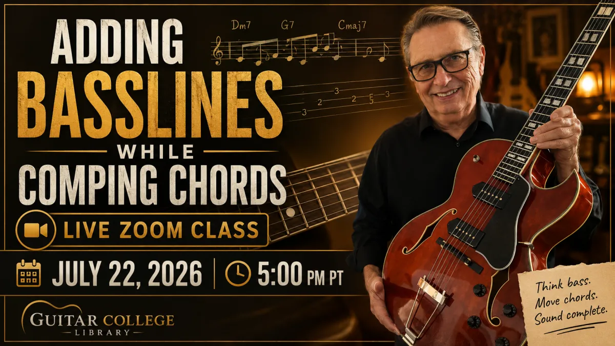 Guitar College Library – 700+ Guitar Lessons From Trusted Teacher Rich Severson for Intermediate to Advanced Guitar players