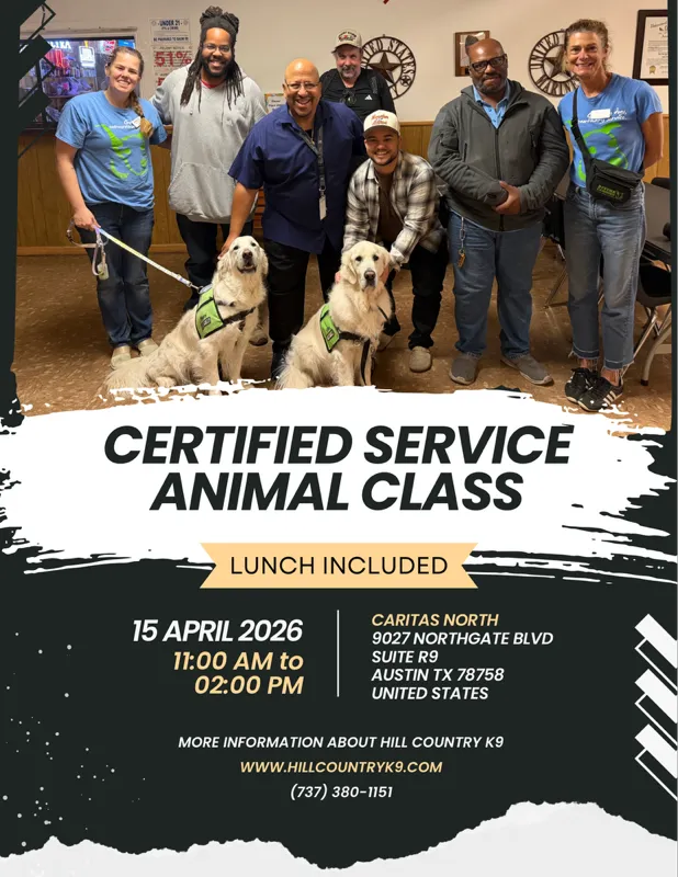 Hill Country K9 hosting free dog training lessons at Bee Cave Central Park, TX