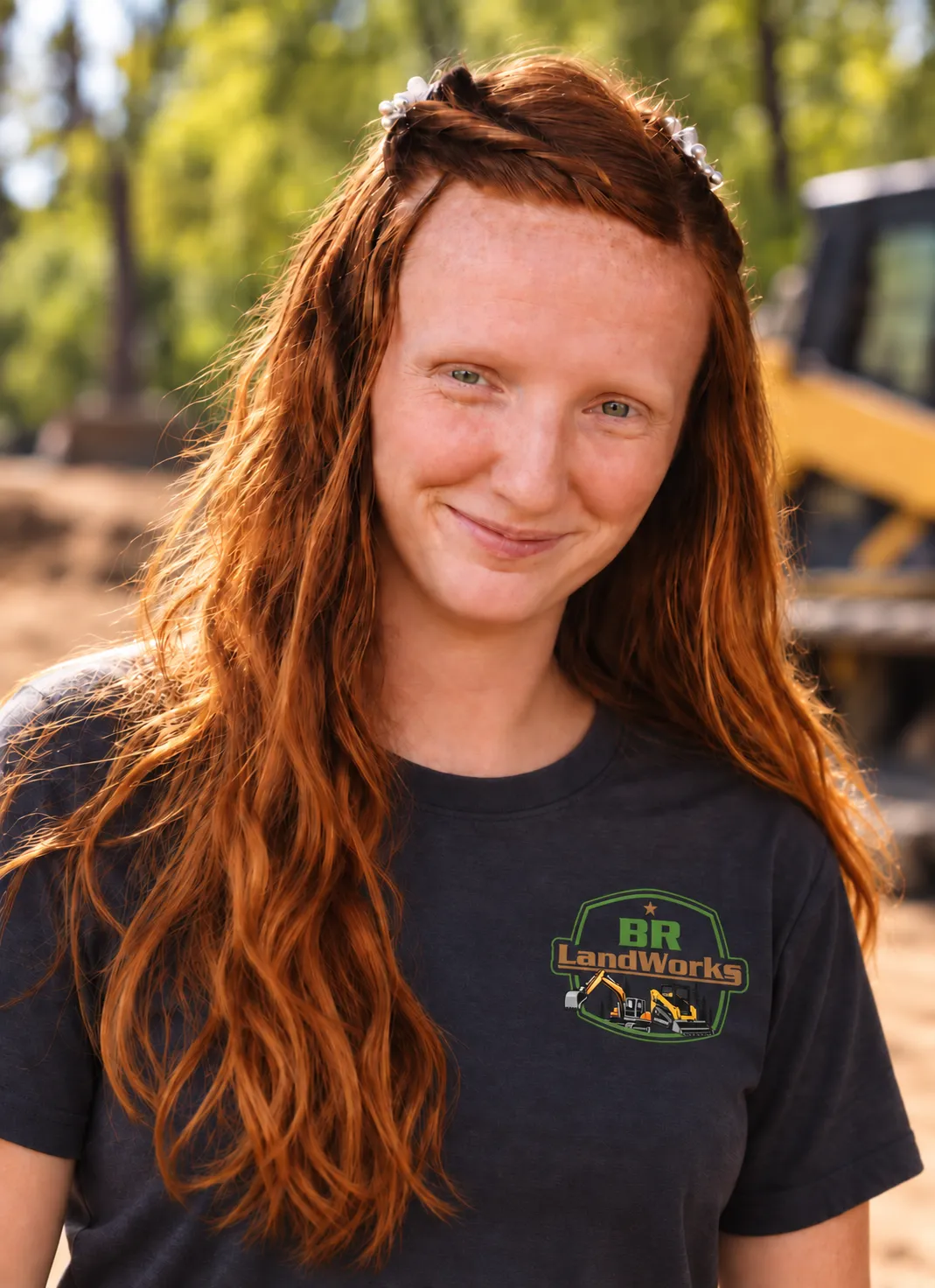 Victoria, Operations Lead of BR LandWorks, smiling outdoors during property operations