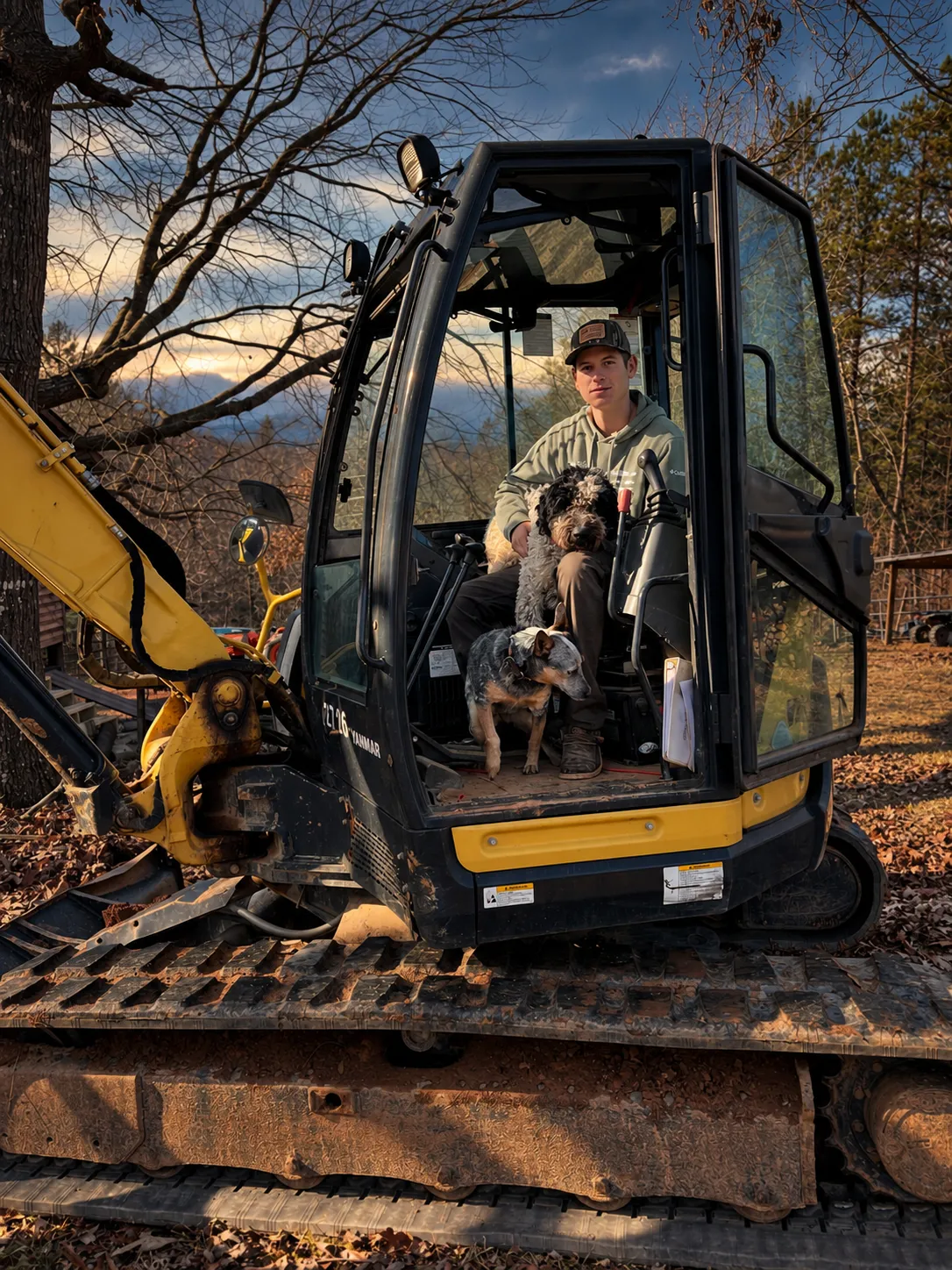 BR LandWorks heavy machinery executing forestry clearing across local regional landscape