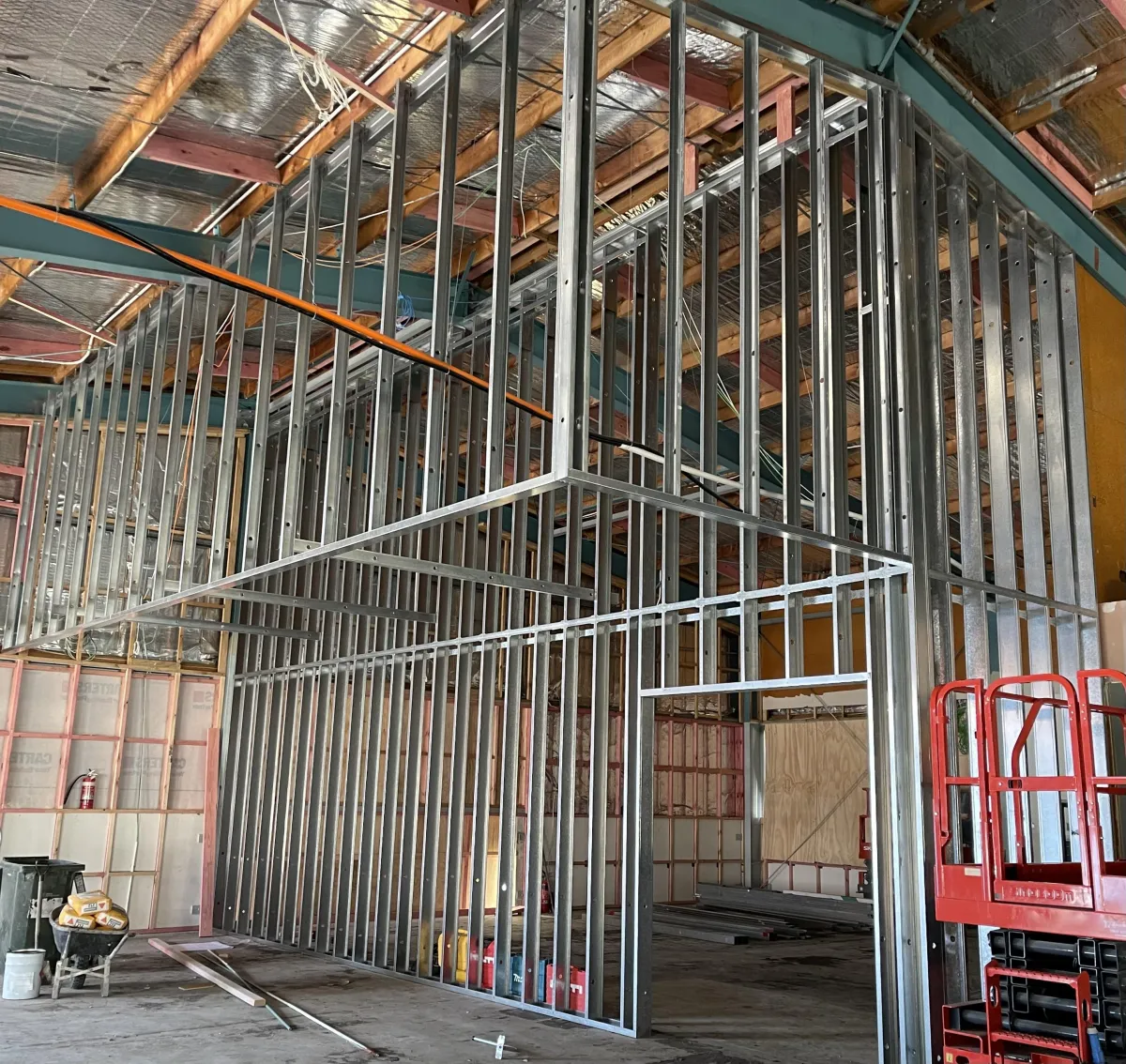 aluminium steel stud partition walls installation new plymouth taranaki