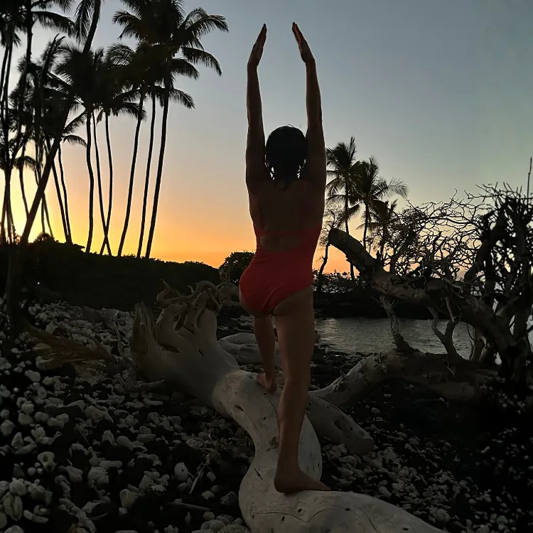 Dr Kristy King reviewing hormone biomarker results in soft natural light, symbolising precision medicine and evidence-based women's health care.