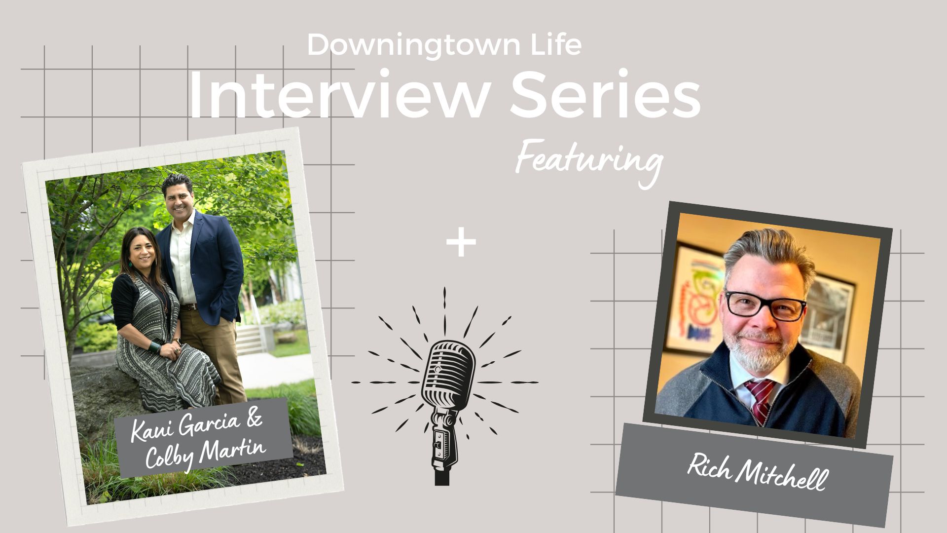 Downingtown artist Rich Mitchell of Rich Mitchell Creative speaking during a Community Spotlight interview about overcoming perfectionism and embracing creativity through art in Chester County, PA.