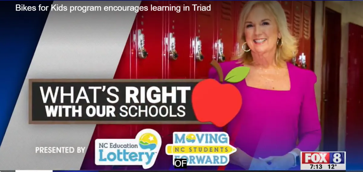 Bikes for Kids Encourages Learning in the Triad — Fox 8 Feature