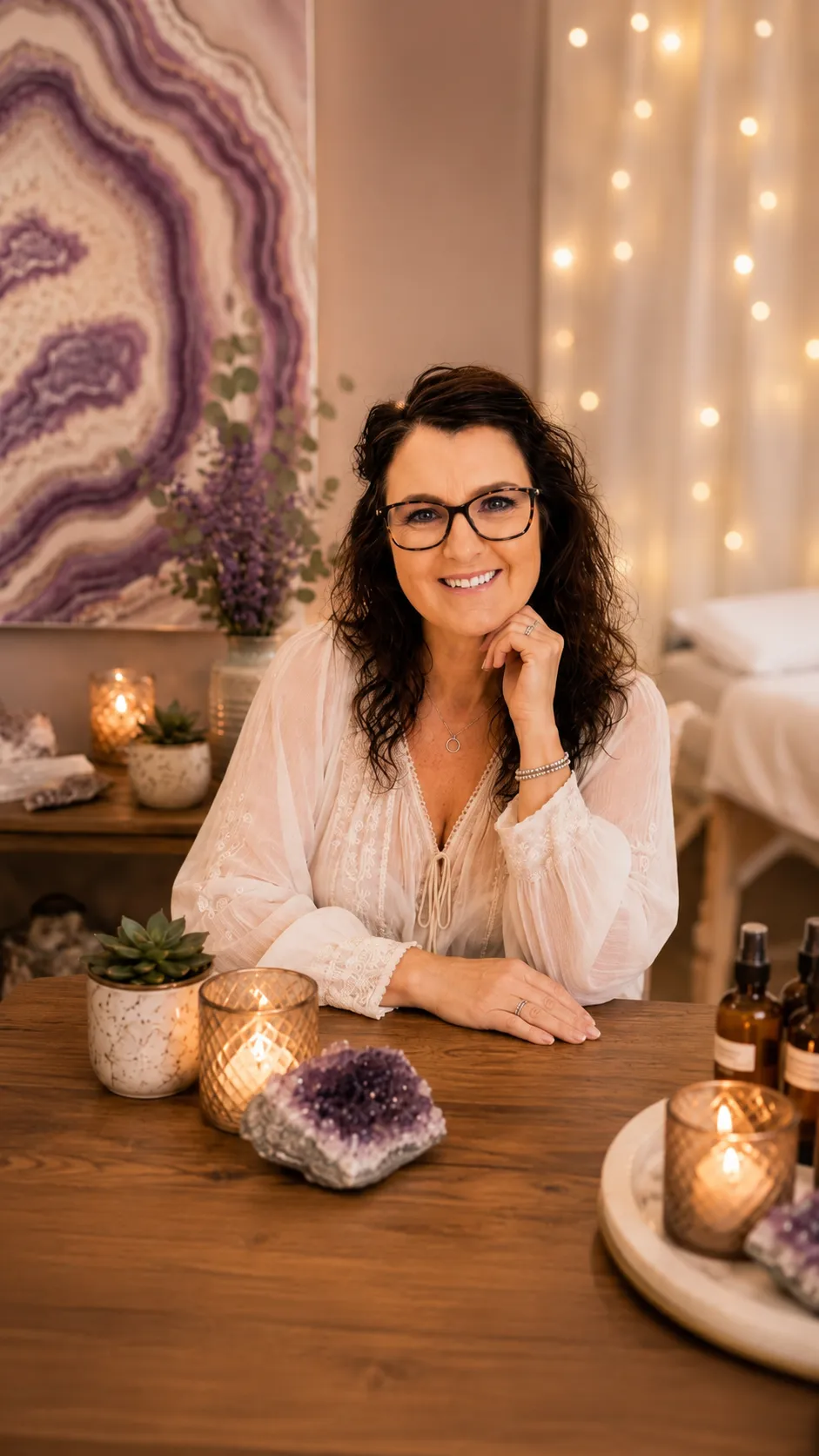 Portrait of Carrie, founder of LustrArt Healing