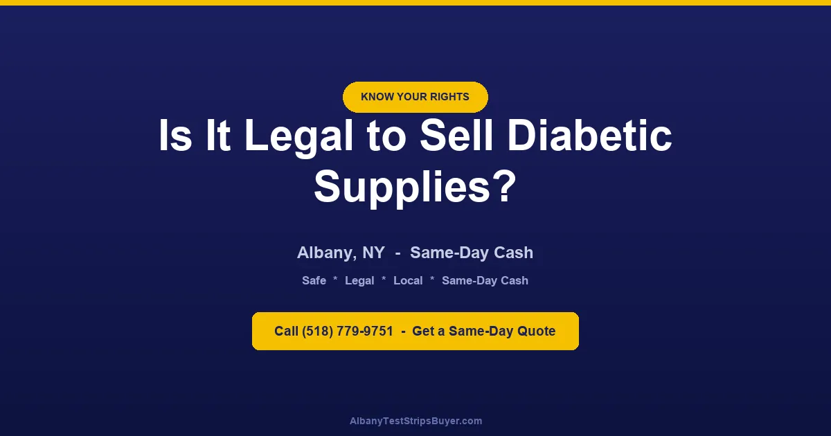 Cash for Test Strips Albany cover graphic — is it legal to sell unused diabetic test strips in New York