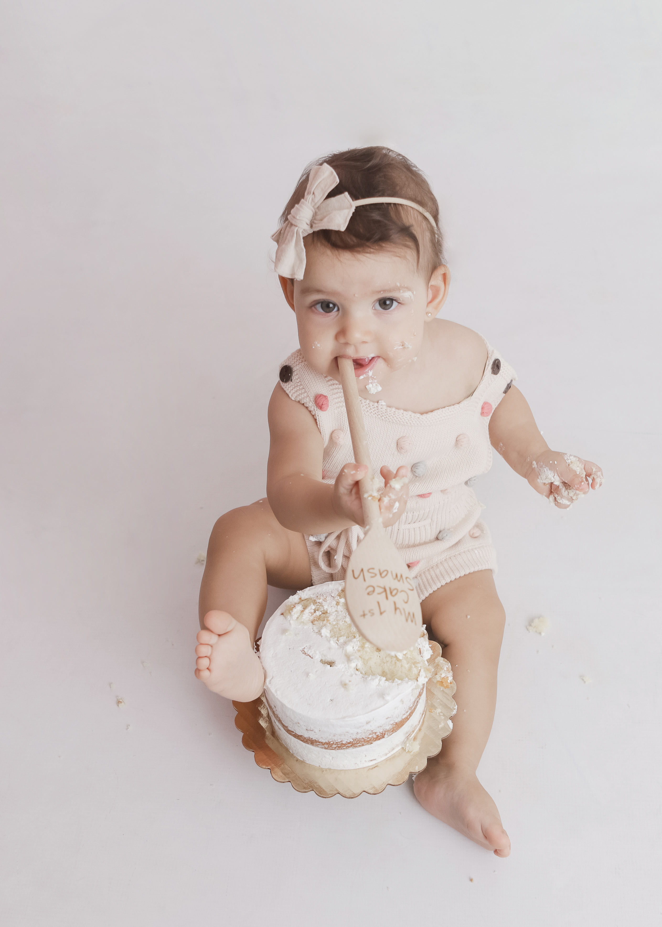 Baby smash cake portrait 2