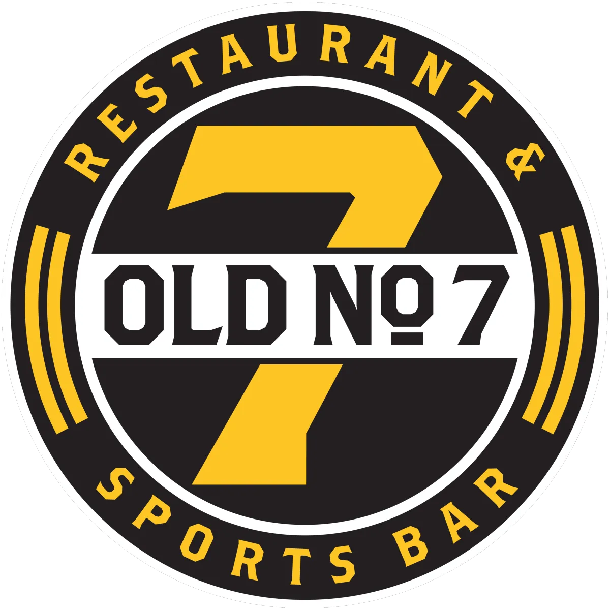 The Old No. 7 restaurant and sports bar brand identity by Quigley Creative