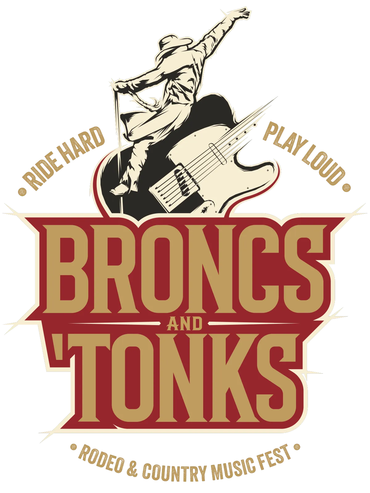 Broncs And ’Tonks event branding and identity system by Quigley Creative