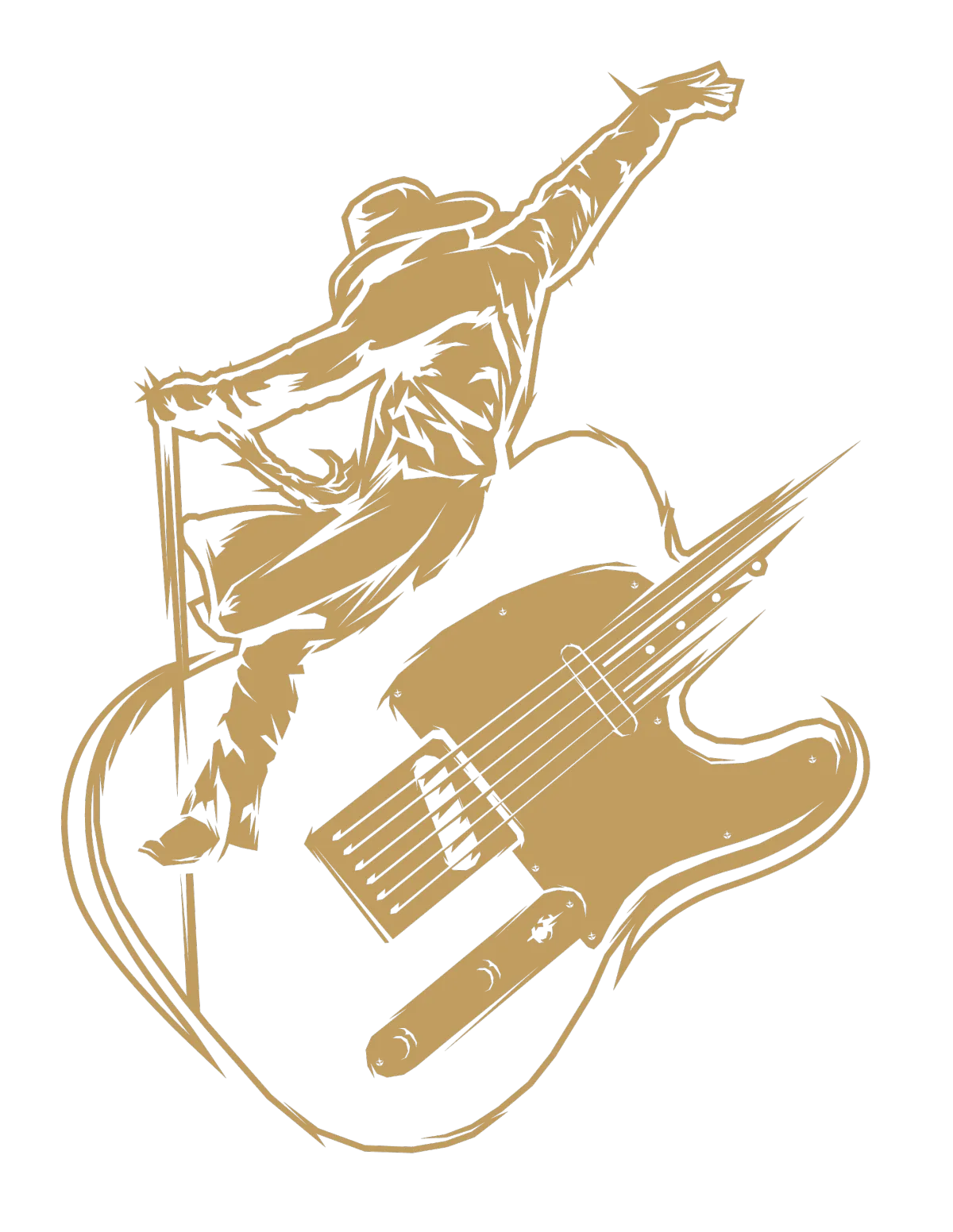 Broncs And ’Tonks Guitar Rider logo