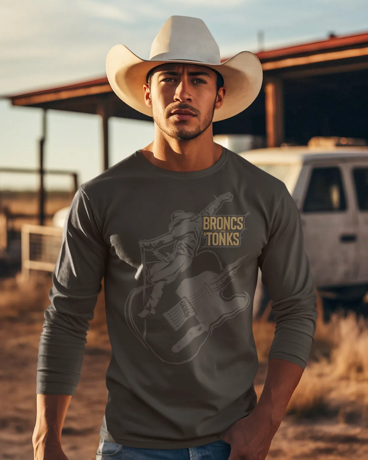 Broncs And ’Tonks sweatshirt design by Quigley Creative
