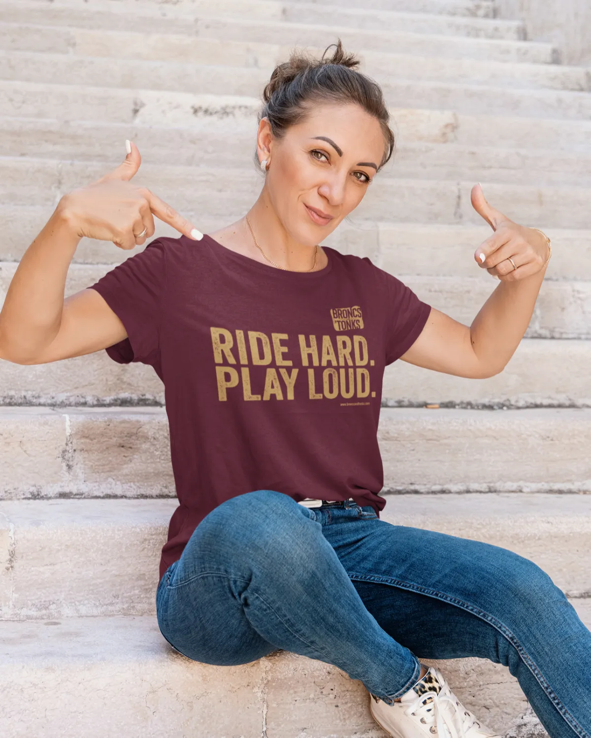 Broncs And ’Tonks tagline t-shirt design by Quigley Creative