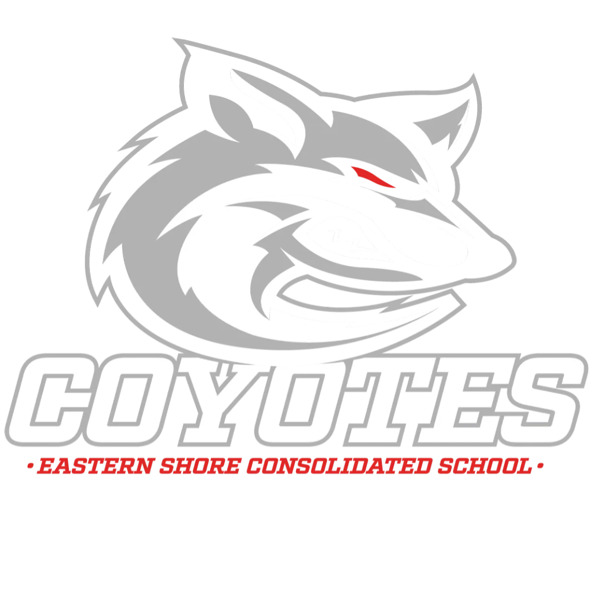 Eastern Shore Consolidated Coyotes senior varsity logo and athletic identity design