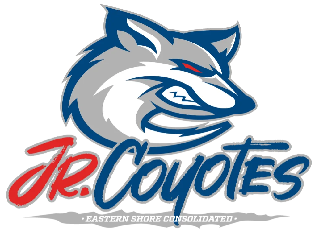 Eastern Shore Consolidated Junior Coyotes varsity logo and athletic identity design