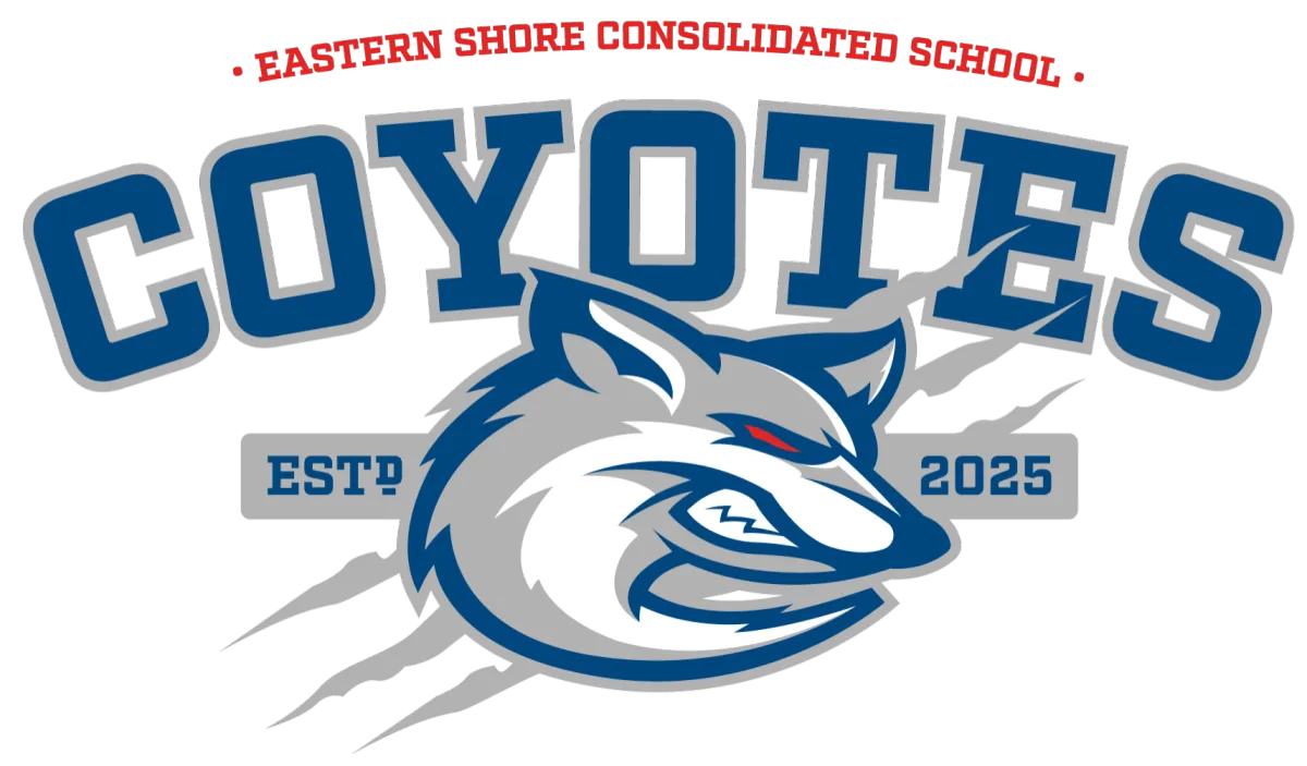 Eastern Shore Consolidated Coyotes mascot and school identity system by Quigley Creative