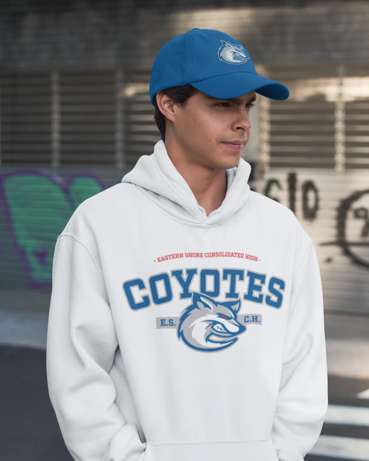 Eastern Shore Consolidated Coyotes hoodie design and spirit wear