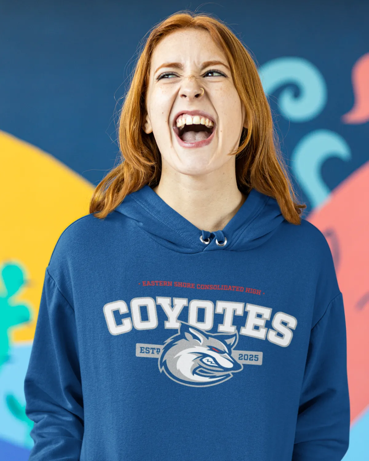 Eastern Shore Consolidated Coyotes hoodie design and spirit wear