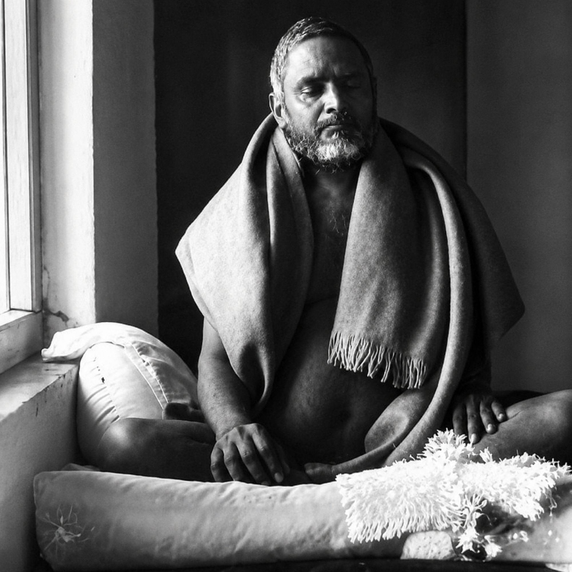 Meditating spiritual teacher representing higher consciousness, sacred wisdom, and advanced spiritual practice.