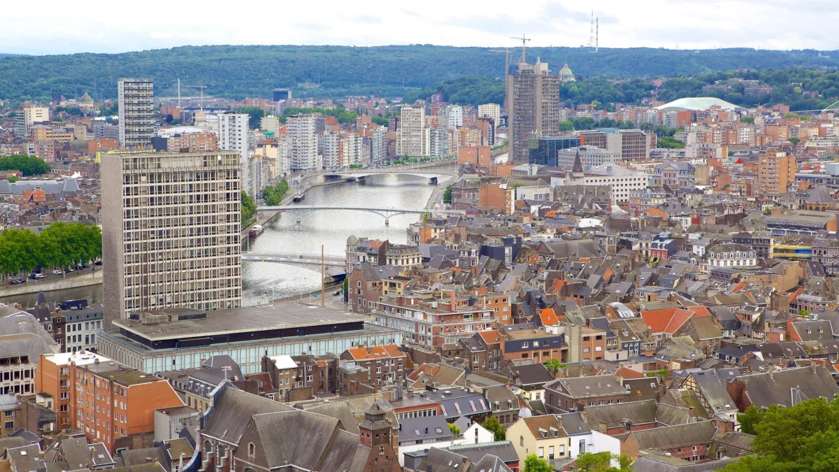 a group of people walking up a staircase