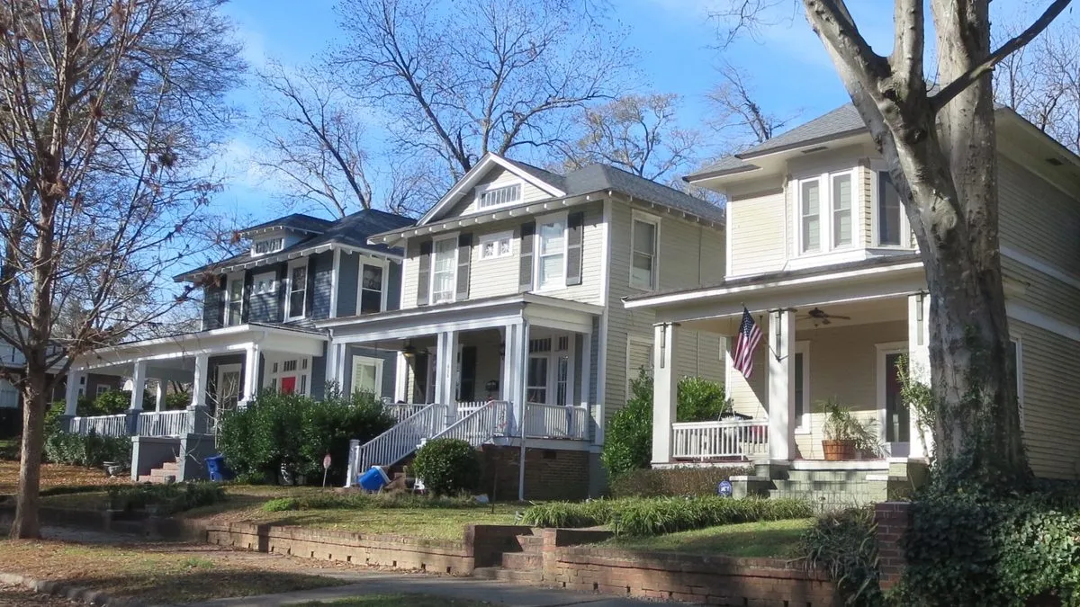Historic houses in the Converse Heights neighborhood of Spartanburg, SC
