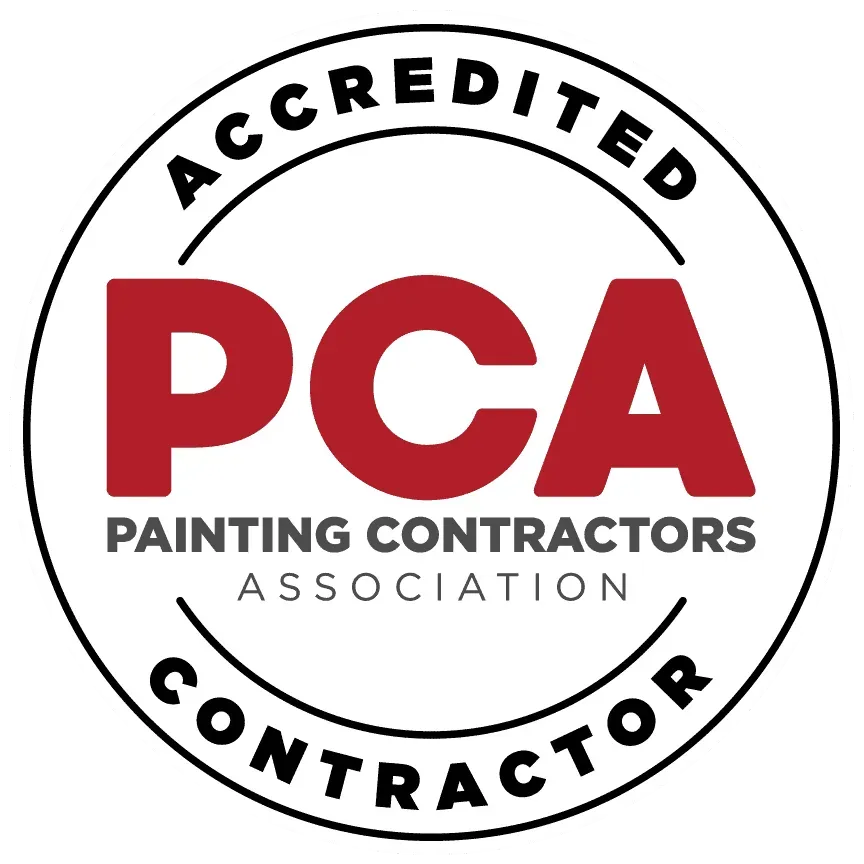 Accredited PCA (Painting Contractors Association) logo, representing Copeland Painting's professional certification in pressure washing and painting services.