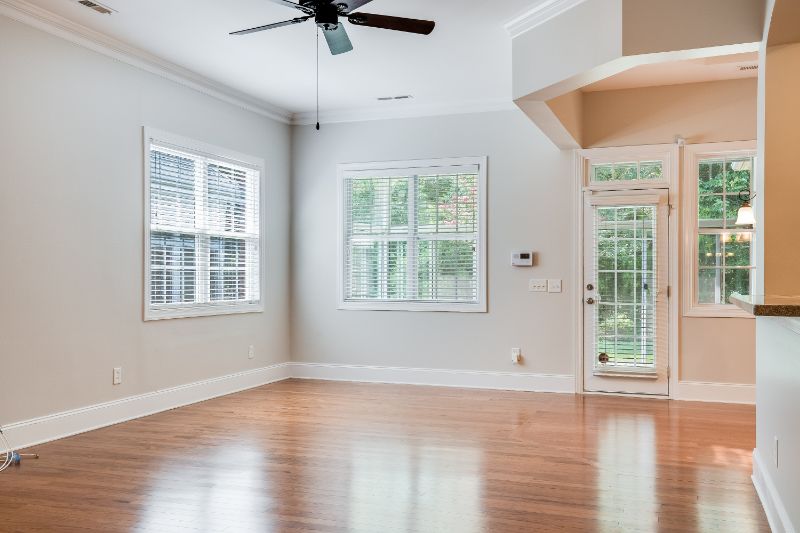 Freshly painted bright living room in Benton KY home