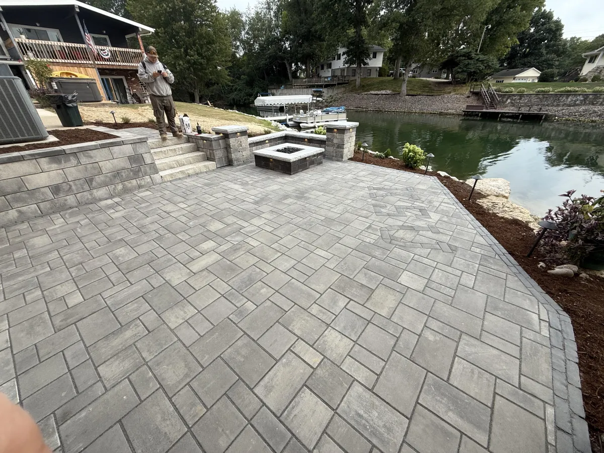 Custom patio project by Custom Property Solutions in Central Illinois