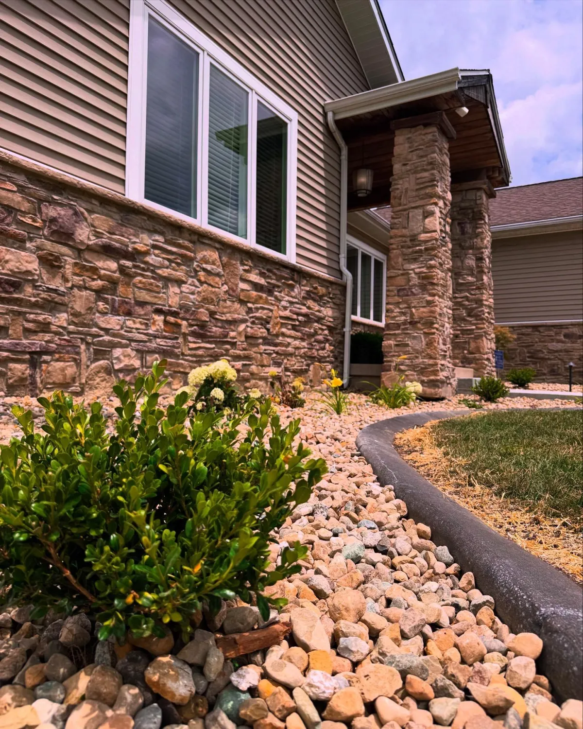 Hardscape and landscape installation by Custom Property Solutions in Central Illinois