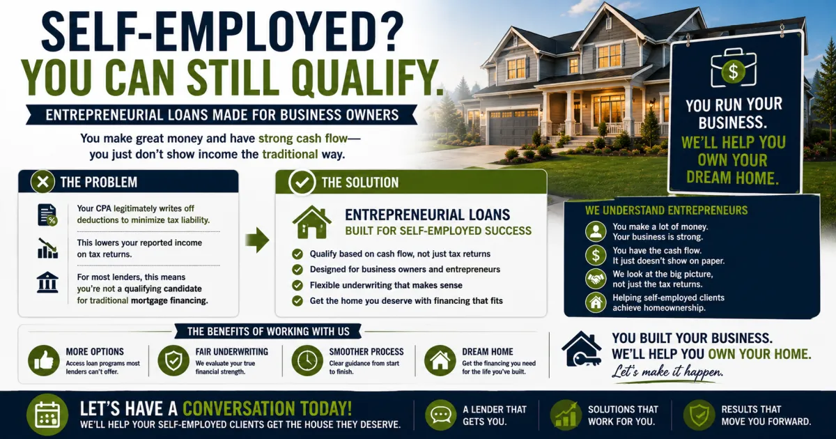 Self-Employed Buyers Get Declined by Traditional Lenders and Here Is the Loan Program That Changes That