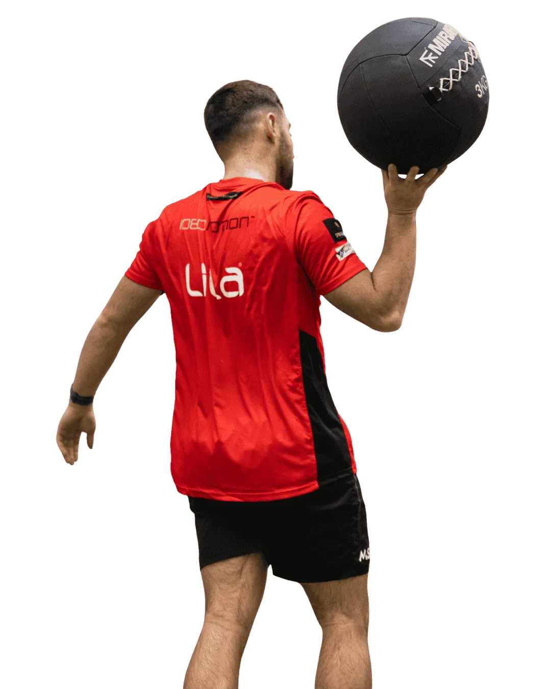 PaceLab Coach holding a medicine ball