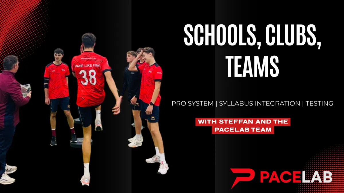 Group fast bowling training. 