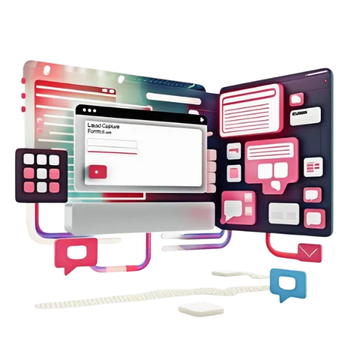 A magnet pulling leads in.