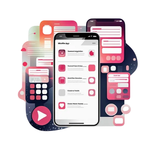 A smart phone that shows icons of social media and email