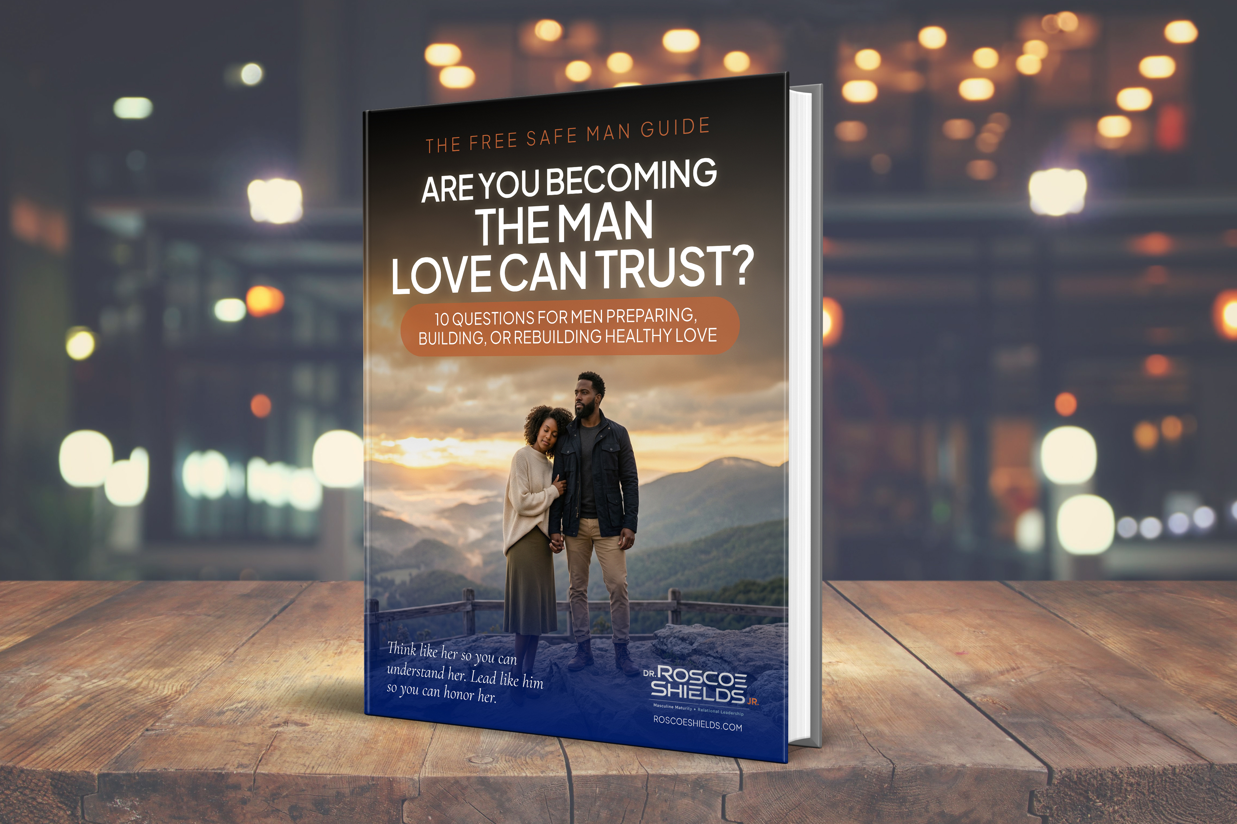 The Safe Man Guide - 10 Diagnostic Questions physical editorial dossier mockup