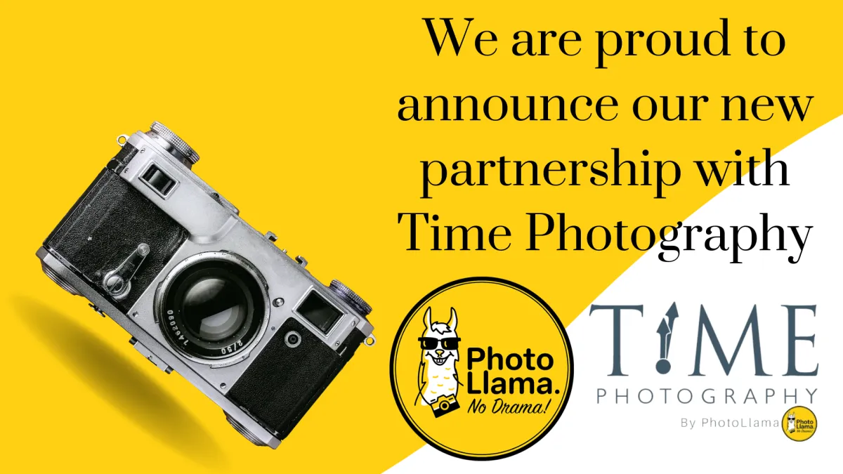 PhotoLlama and Time Photography partnership announcement