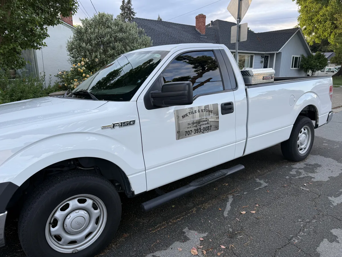 MK Tile & Stone work truck