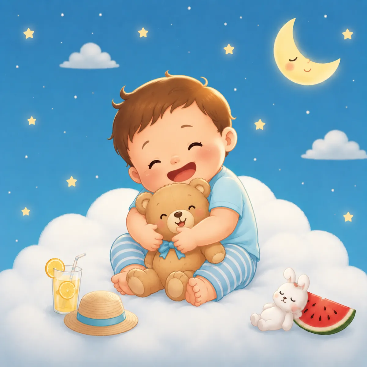 A Woman Holding her baby Illustration