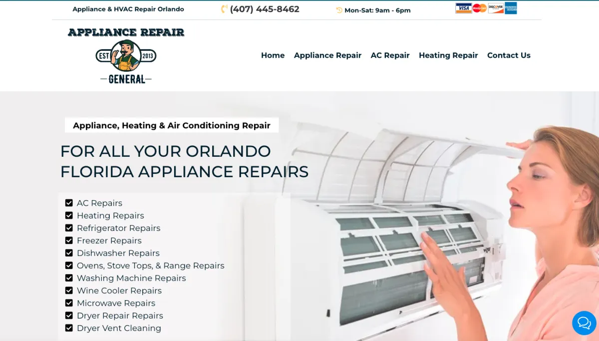 Appliance Repair Website