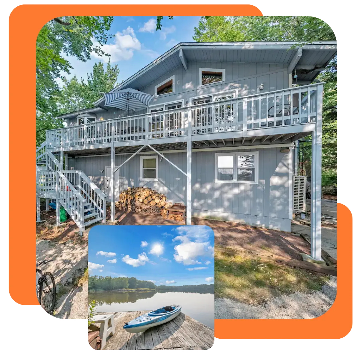 Discover Lakefront Pocono: A perfect blend of comfort and adventure with generous living space, stunning lake views, a fun game room, and a sprawling deck. Ideal for creating cherished moments with loved ones at Lakefront Pocono.