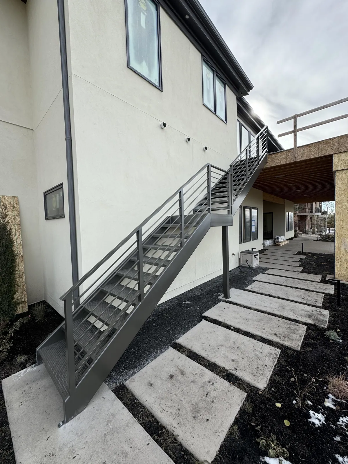 outdoor metal staircase 