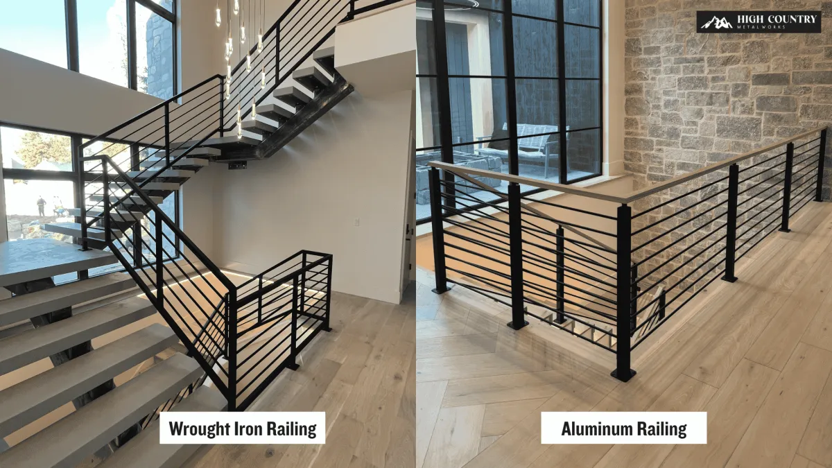 Wrought Iron vs Aluminum Railings: Which Wins for Homes? | High Country Metal Works