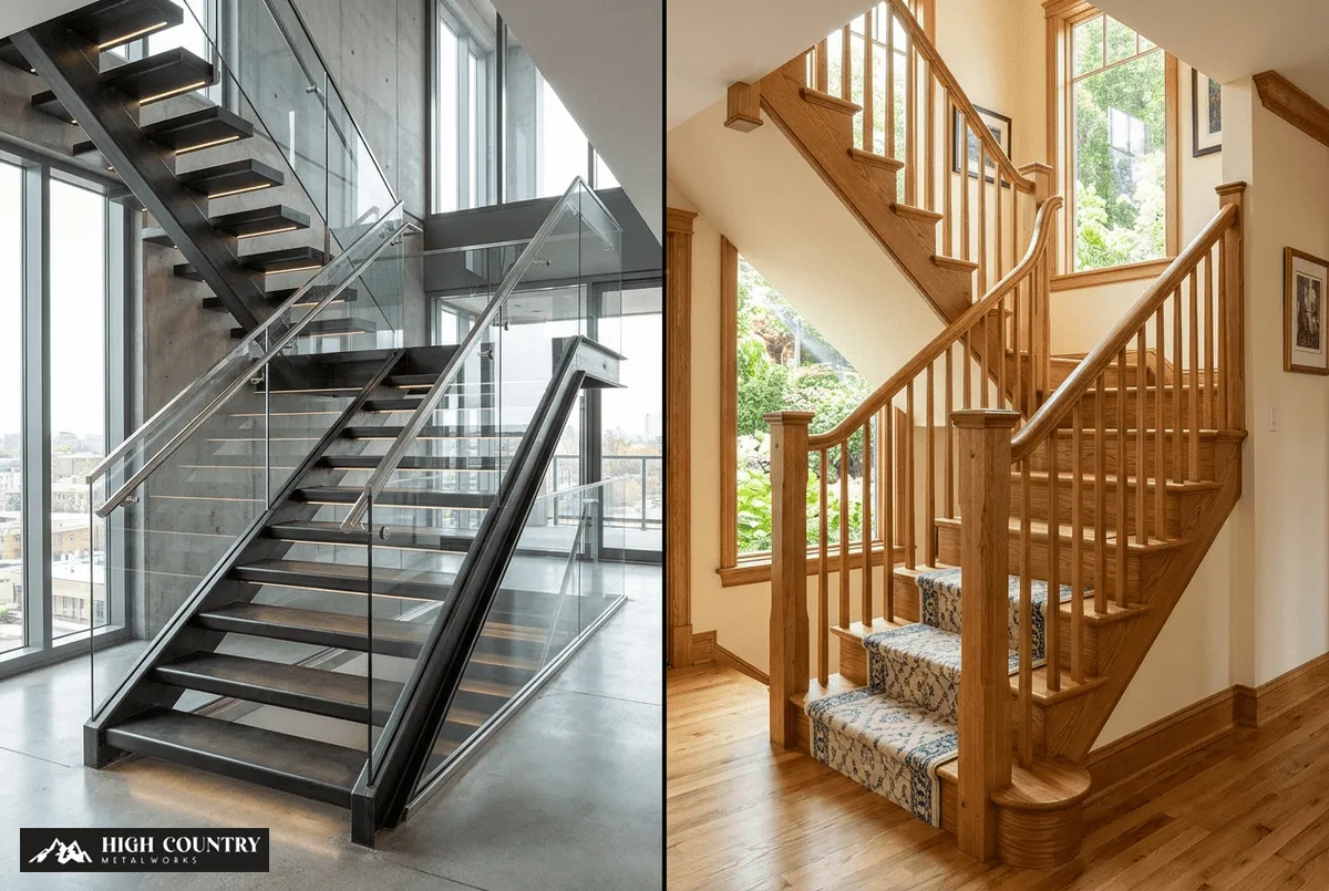 Are metal stairs cheaper than wood?