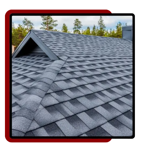 Durable shingle roof being inspected for quality and weather protection