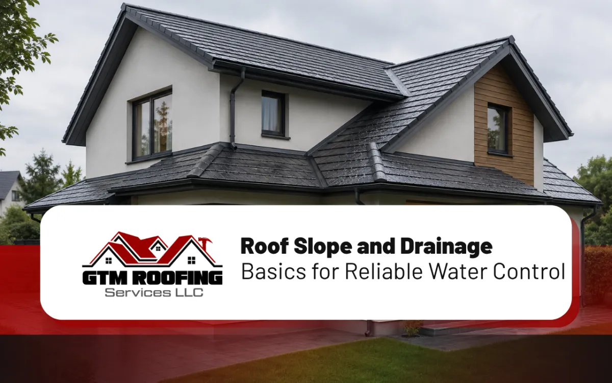  Roof slope and drainage design for a residential home
