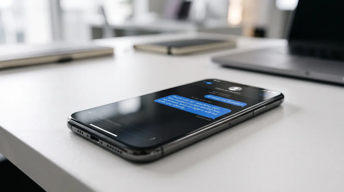 Automated missed call text-back workflow interface preview showing instantaneous SMS response triggers