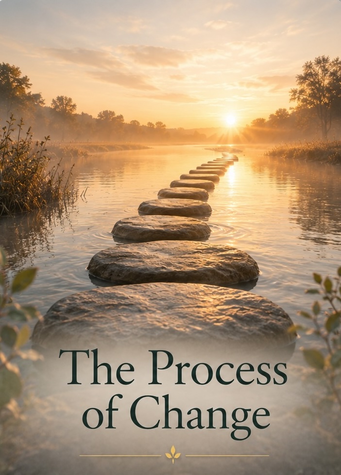 The Process of Change psychology resource outlining a practical framework for creating meaningful and lasting behaviour change by Elizabeth Grace Psychology.