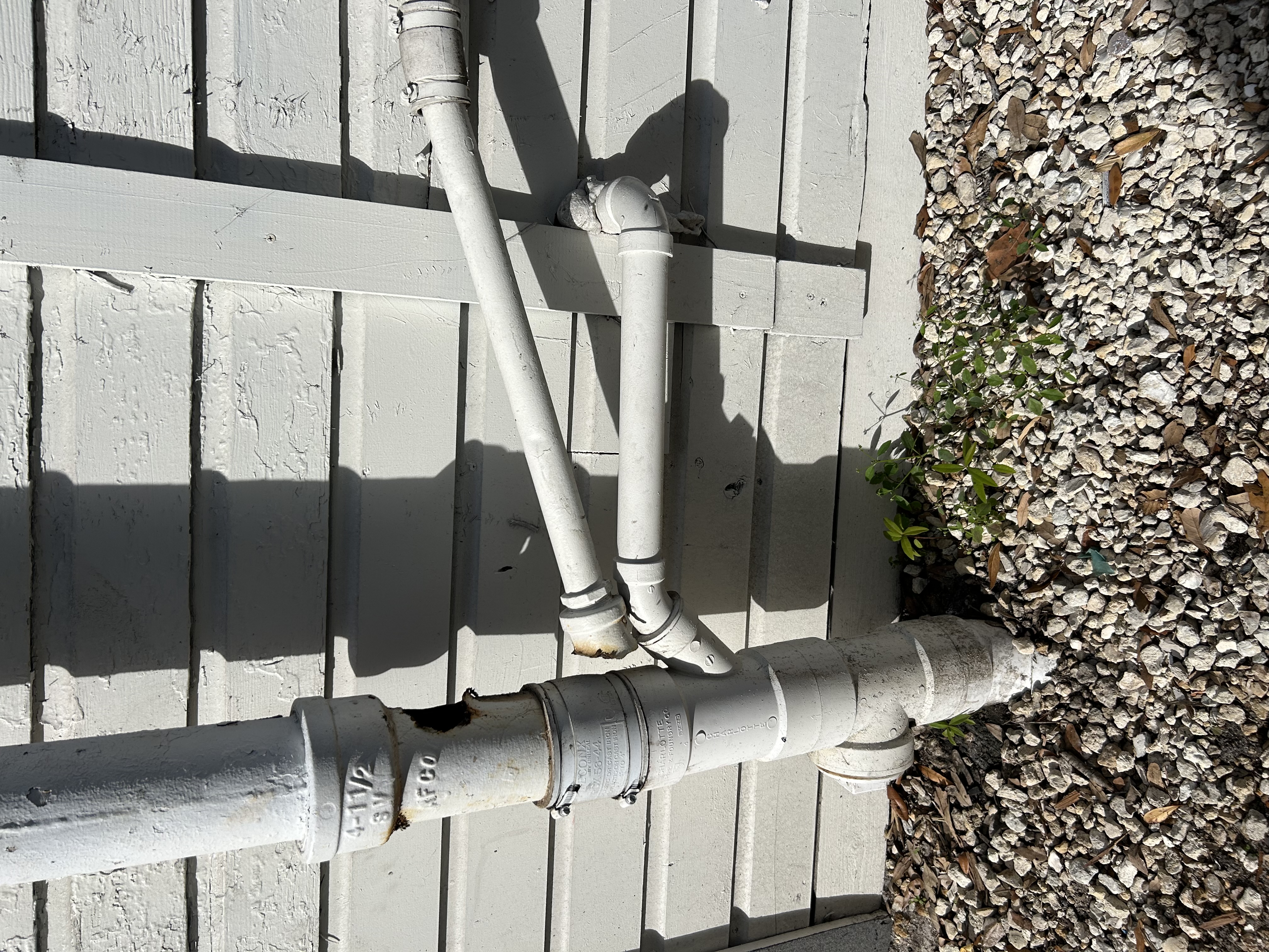 Pvc broken pipe