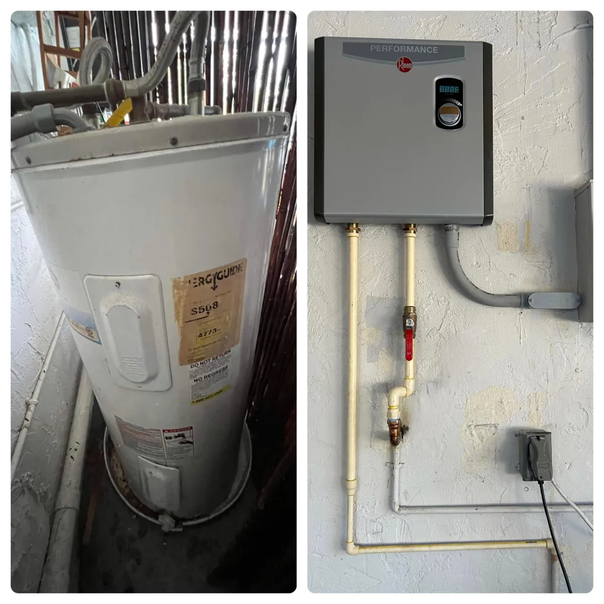 Tank and Tankless water heater