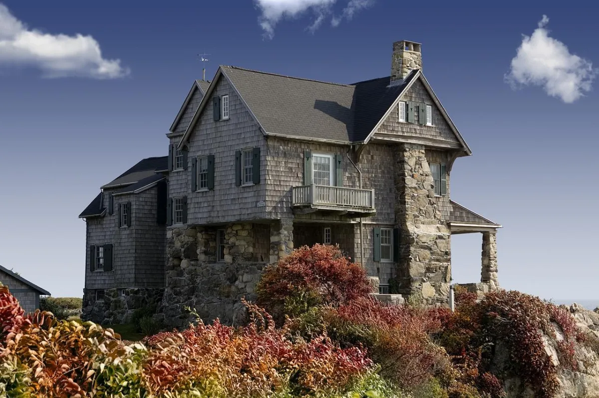 house with blue sky