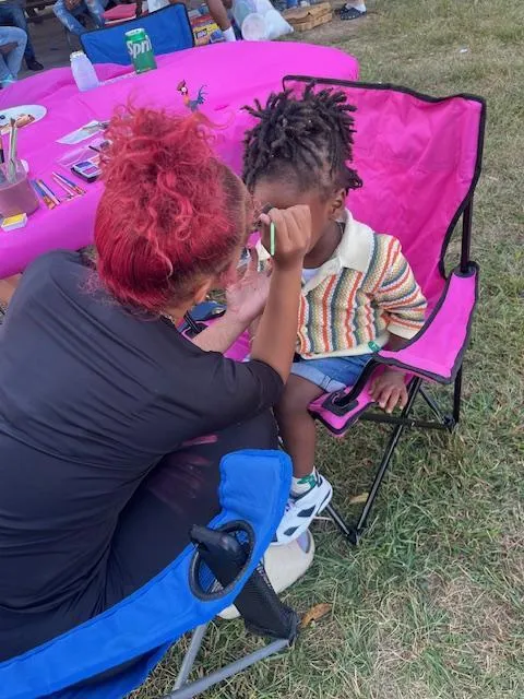 printed sticky notes glued on board